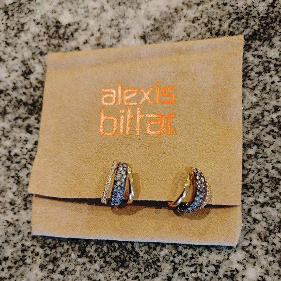 Alexis Bittar earrings for pierced ears with a suede pouch - Picture 1 of 16